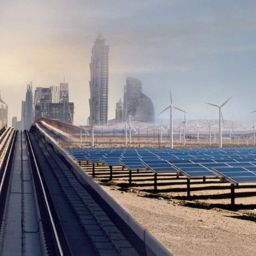 Train tracks, solar panels, energy / © ILF